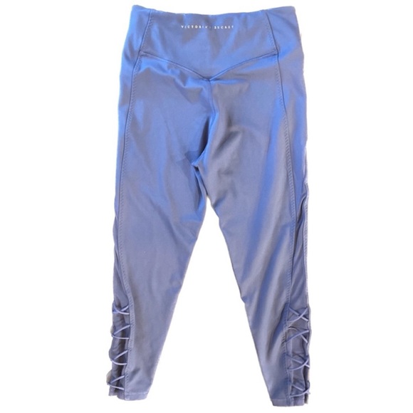 Victoria’s Secret Sport Leggings Lace Up Mesh Leg Purple Blue Size M - Picture 2 of 6